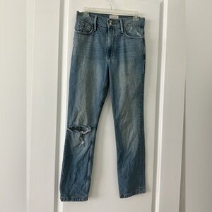 FRAME Heritage Le Sylvie Slender Straight Jeans in Aretha